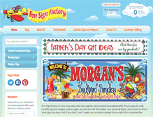 Tablet Screenshot of funsignfactory.com